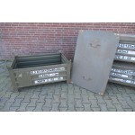 Stalen bak met deksel. NATO. Used